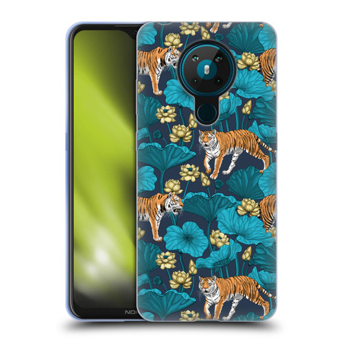Katerina Kirilova Graphics Tigers In Lotus Pond Soft Gel Case for Nokia 5.3