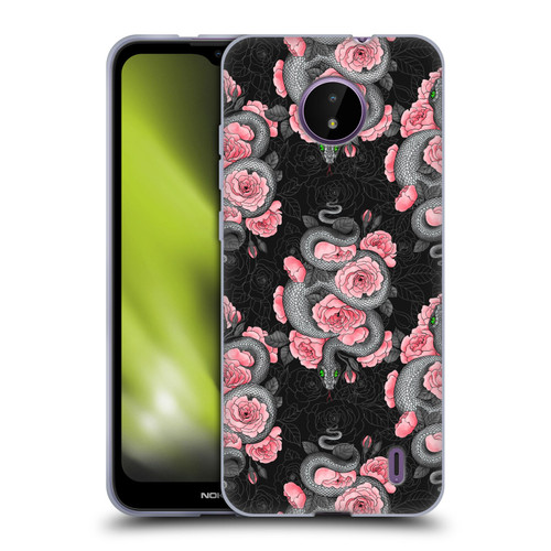 Katerina Kirilova Graphics Snakes And Roses Soft Gel Case for Nokia C10 / C20