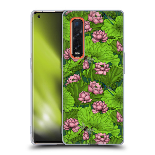 Katerina Kirilova Graphics Lotus Garden Soft Gel Case for OPPO Find X2 Pro 5G