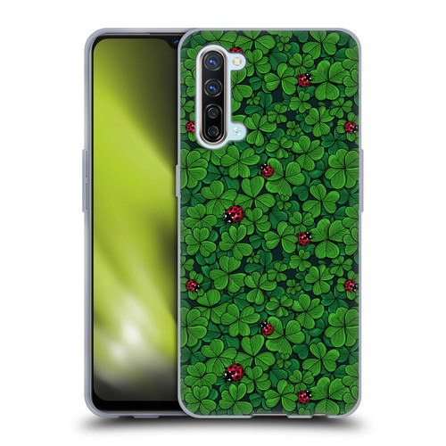 Katerina Kirilova Graphics The Lucky Clover Soft Gel Case for OPPO Find X2 Lite 5G