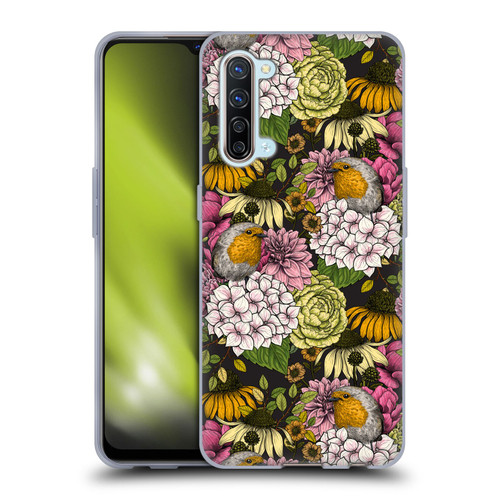 Katerina Kirilova Graphics Robins In The Garden Soft Gel Case for OPPO Find X2 Lite 5G