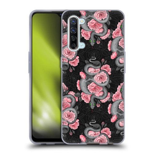 Katerina Kirilova Graphics Snakes And Roses Soft Gel Case for OPPO Find X2 Lite 5G