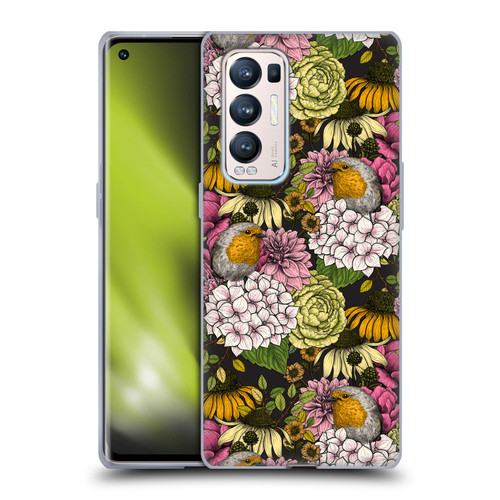 Katerina Kirilova Graphics Robins In The Garden Soft Gel Case for OPPO Find X3 Neo / Reno5 Pro+ 5G