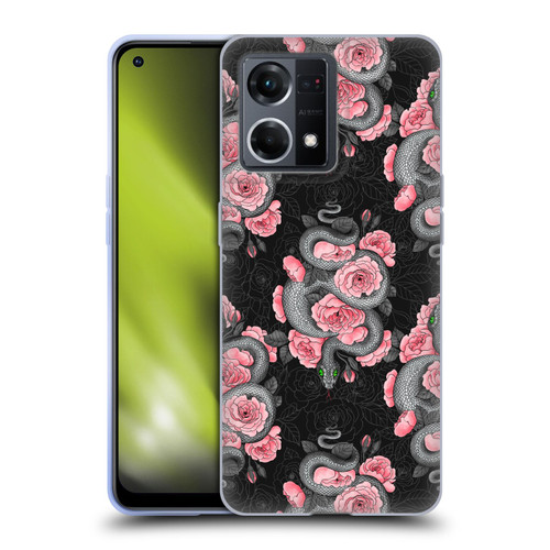 Katerina Kirilova Graphics Snakes And Roses Soft Gel Case for OPPO Reno8 4G