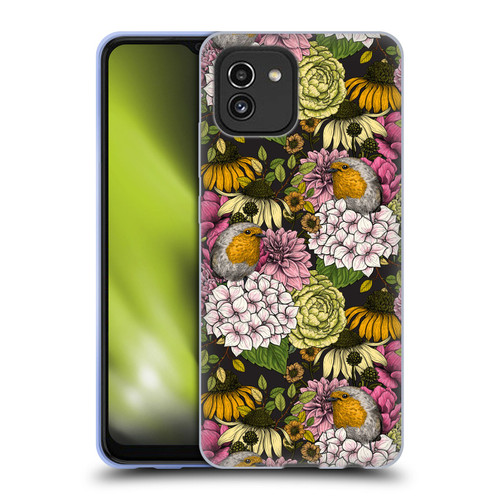 Katerina Kirilova Graphics Robins In The Garden Soft Gel Case for Samsung Galaxy A03 (2021)