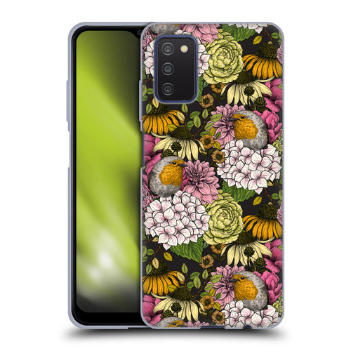 Katerina Kirilova Graphics Robins In The Garden Soft Gel Case for Samsung Galaxy A03s (2021)
