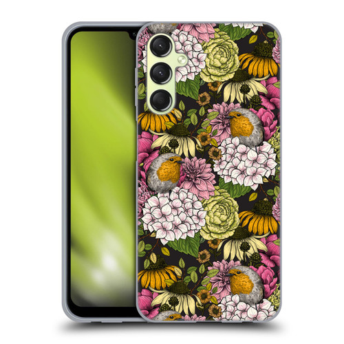 Katerina Kirilova Graphics Robins In The Garden Soft Gel Case for Samsung Galaxy A24 4G / Galaxy M34 5G