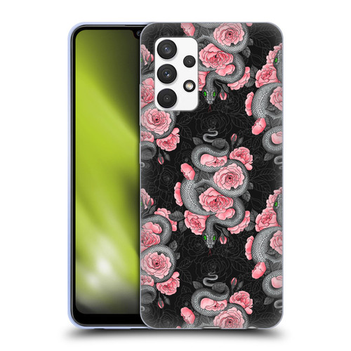 Katerina Kirilova Graphics Snakes And Roses Soft Gel Case for Samsung Galaxy A32 (2021)