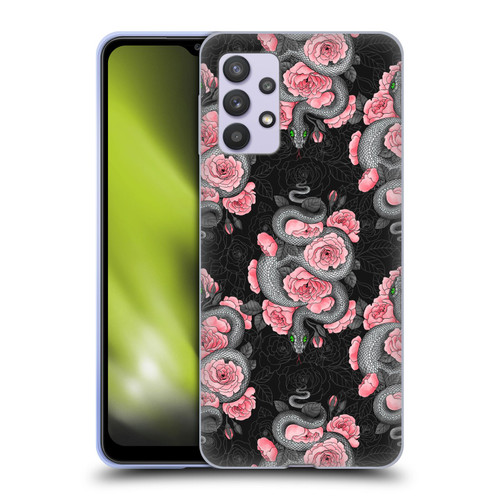 Katerina Kirilova Graphics Snakes And Roses Soft Gel Case for Samsung Galaxy A32 5G / M32 5G (2021)