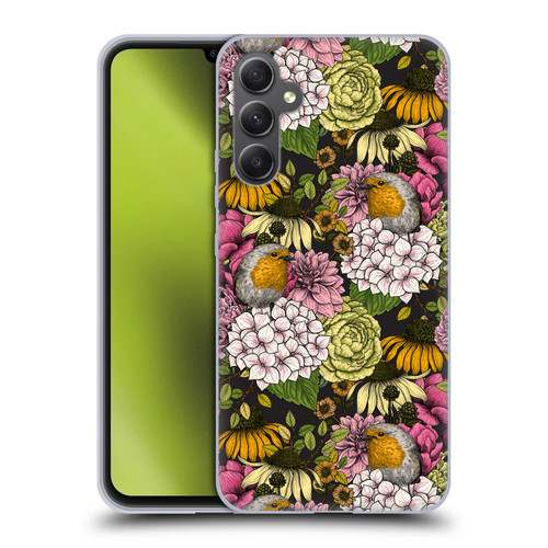 Katerina Kirilova Graphics Robins In The Garden Soft Gel Case for Samsung Galaxy A34 5G