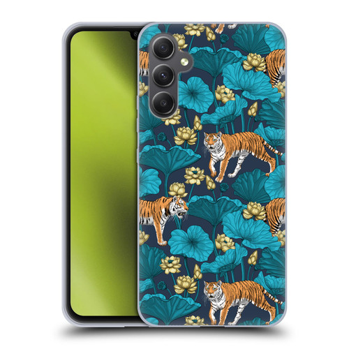 Katerina Kirilova Graphics Tigers In Lotus Pond Soft Gel Case for Samsung Galaxy A34 5G