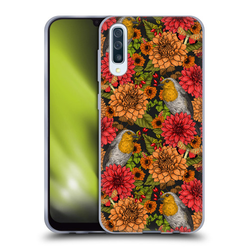 Katerina Kirilova Graphics Robins And Dahlias Soft Gel Case for Samsung Galaxy A50/A30s (2019)
