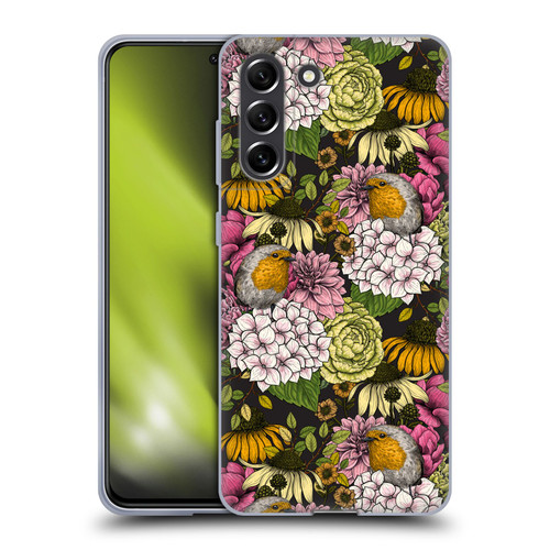 Katerina Kirilova Graphics Robins In The Garden Soft Gel Case for Samsung Galaxy S21 FE 5G