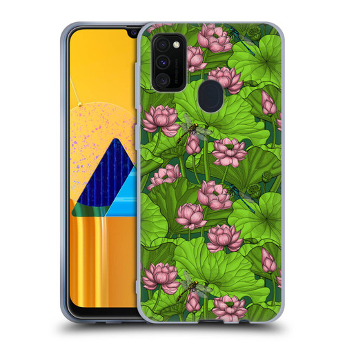 Katerina Kirilova Graphics Lotus Garden Soft Gel Case for Samsung Galaxy M30s (2019)/M21 (2020)