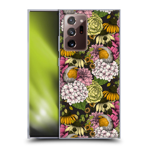 Katerina Kirilova Graphics Robins In The Garden Soft Gel Case for Samsung Galaxy Note20 Ultra / 5G