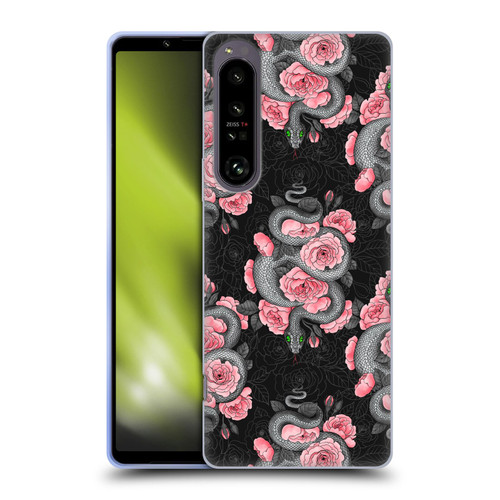 Katerina Kirilova Graphics Snakes And Roses Soft Gel Case for Sony Xperia 1 IV