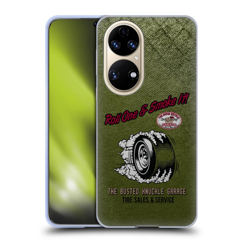 Busted Knuckle Garage Graphics Tire Soft Gel Case for Huawei P50