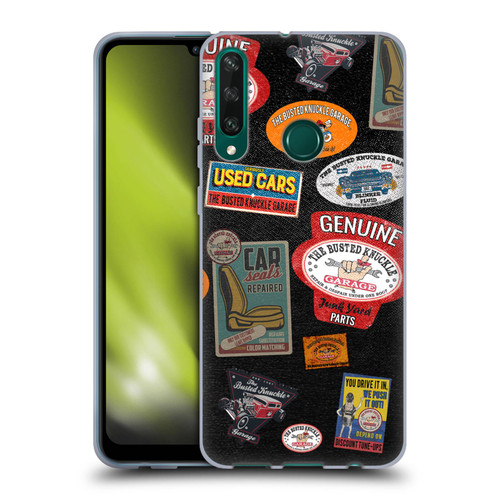 Busted Knuckle Garage Graphics Patches Soft Gel Case for Huawei Y6p