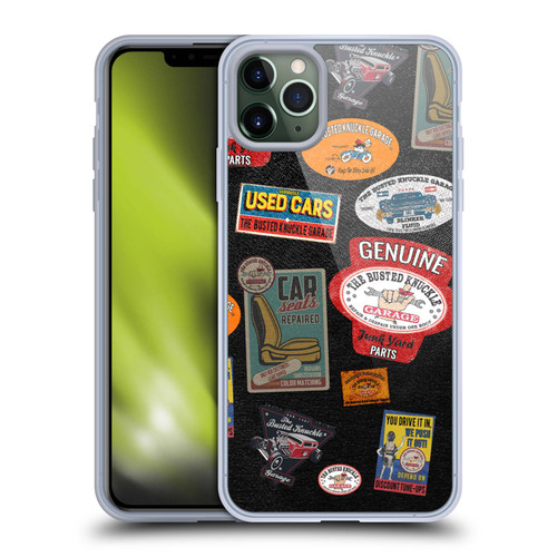 Busted Knuckle Garage Graphics Patches Soft Gel Case for Apple iPhone 11 Pro Max