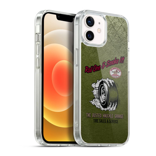 Busted Knuckle Garage Graphics Tire Soft Gel Case for Apple iPhone 12 / iPhone 12 Pro & MagSafe