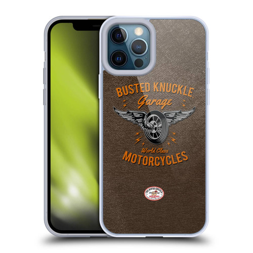 Busted Knuckle Garage Graphics Motorcycles Soft Gel Case for Apple iPhone 12 Pro Max