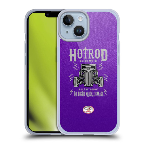 Busted Knuckle Garage Graphics Hot Rod Soft Gel Case for Apple iPhone 14