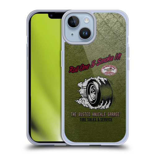 Busted Knuckle Garage Graphics Tire Soft Gel Case for Apple iPhone 14