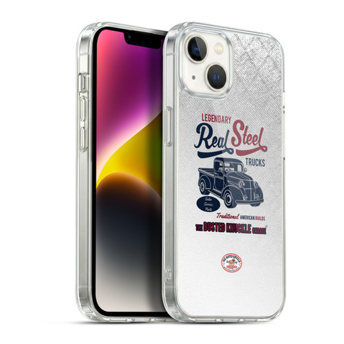 Busted Knuckle Garage Graphics Real Steel Soft Gel Case for Apple iPhone 14 Plus & MagSafe