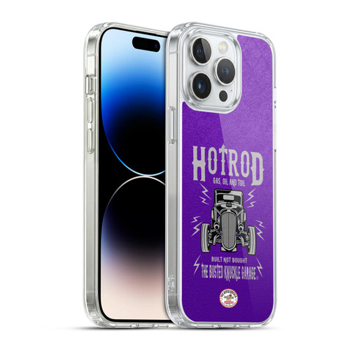 Busted Knuckle Garage Graphics Hot Rod Soft Gel Case for Apple iPhone 14 Pro Max & MagSafe