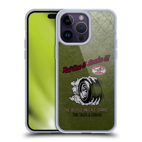 Busted Knuckle Garage Graphics Tire Soft Gel Case for Apple iPhone 14 Pro Max