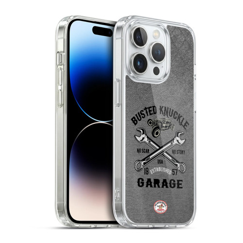 Busted Knuckle Garage Graphics No Scar Soft Gel Case for Apple iPhone 14 Pro & MagSafe