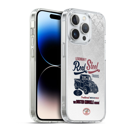 Busted Knuckle Garage Graphics Real Steel Soft Gel Case for Apple iPhone 14 Pro & MagSafe