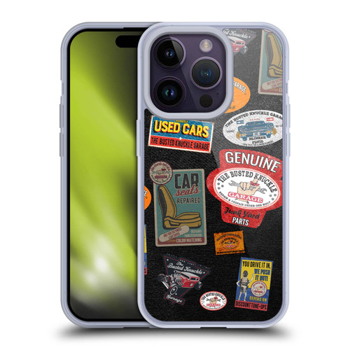 Busted Knuckle Garage Graphics Patches Soft Gel Case for Apple iPhone 14 Pro