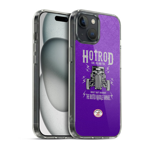 Busted Knuckle Garage Graphics Hot Rod Soft Gel Case for Apple iPhone 15 & MagSafe