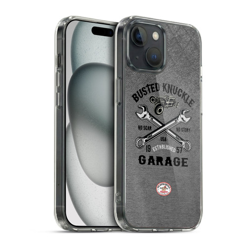 Busted Knuckle Garage Graphics No Scar Soft Gel Case for Apple iPhone 15 & MagSafe