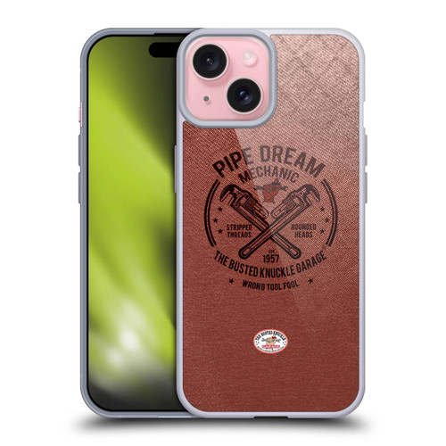 Busted Knuckle Garage Graphics Pipe Dream Soft Gel Case for Apple iPhone 15