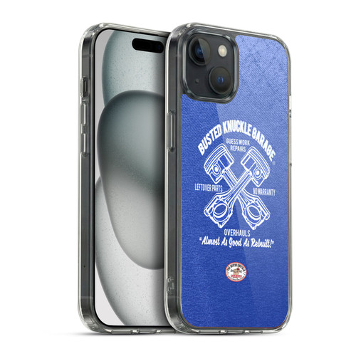 Busted Knuckle Garage Graphics Overhauls Soft Gel Case for Apple iPhone 15 Plus & MagSafe