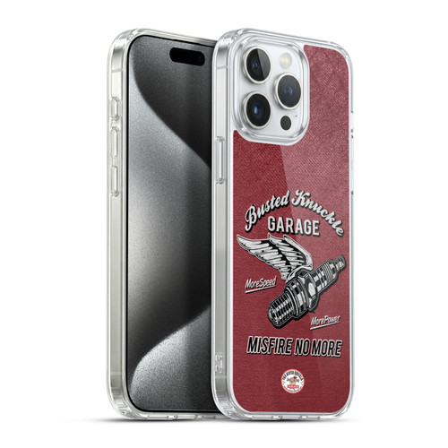 Busted Knuckle Garage Graphics Misfire Soft Gel Case for Apple iPhone 15 Pro Max & MagSafe