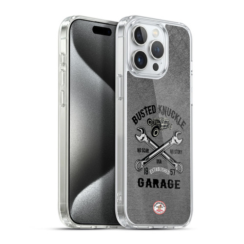 Busted Knuckle Garage Graphics No Scar Soft Gel Case for Apple iPhone 15 Pro Max & MagSafe