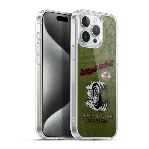 Busted Knuckle Garage Graphics Tire Soft Gel Case for Apple iPhone 15 Pro Max & MagSafe