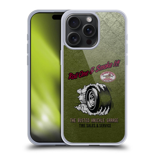 Busted Knuckle Garage Graphics Tire Soft Gel Case for Apple iPhone 15 Pro Max