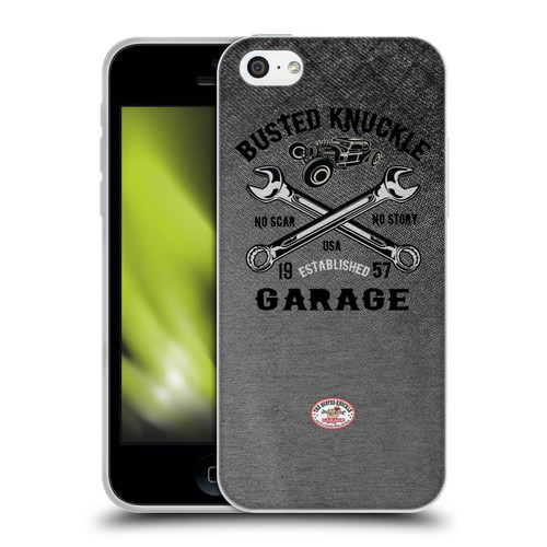Busted Knuckle Garage Graphics No Scar Soft Gel Case for Apple iPhone 5c