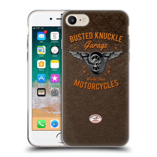 Busted Knuckle Garage Graphics Motorcycles Soft Gel Case for Apple iPhone 7 / 8 / SE 2020 & 2022