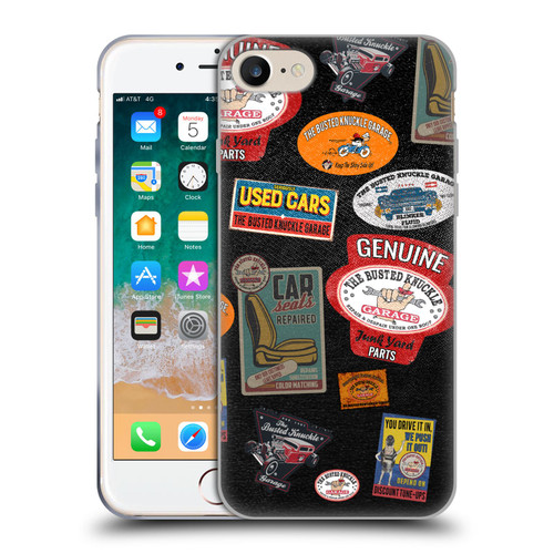 Busted Knuckle Garage Graphics Patches Soft Gel Case for Apple iPhone 7 / 8 / SE 2020 & 2022