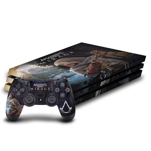 Assassin's Creed Mirage Graphics Basim Vinyl Sticker Skin Decal Cover for Sony PS4 Pro Bundle