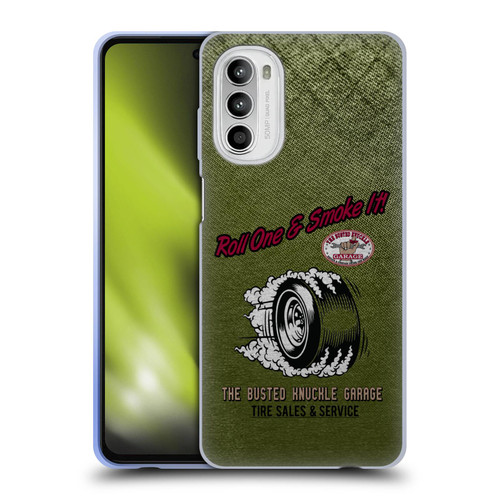 Busted Knuckle Garage Graphics Tire Soft Gel Case for Motorola Moto G52