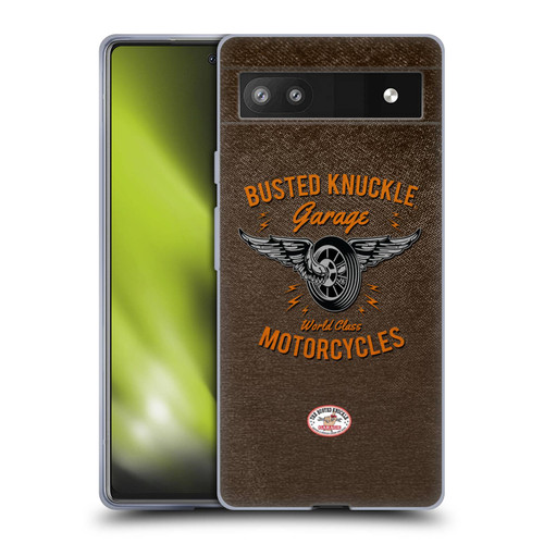 Busted Knuckle Garage Graphics Motorcycles Soft Gel Case for Google Pixel 6a