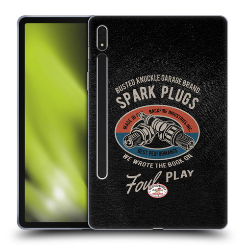 Busted Knuckle Garage Graphics Spark Plugs Soft Gel Case for Samsung Galaxy Tab S8