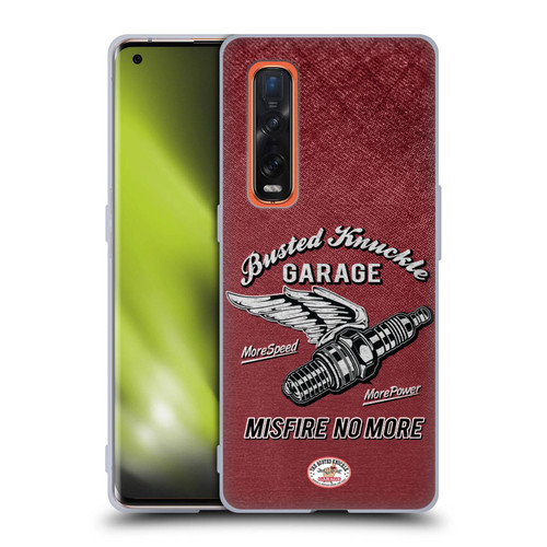 Busted Knuckle Garage Graphics Misfire Soft Gel Case for OPPO Find X2 Pro 5G