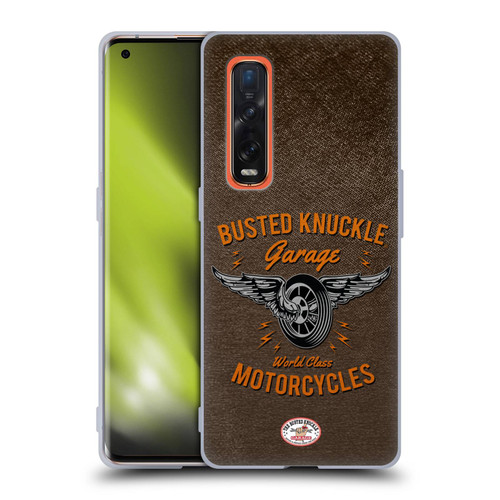 Busted Knuckle Garage Graphics Motorcycles Soft Gel Case for OPPO Find X2 Pro 5G